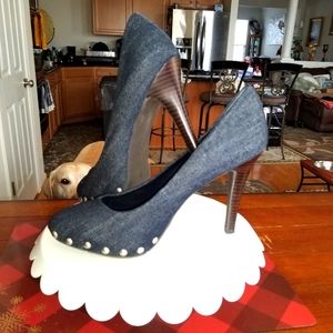 BCBG Denim 5 inch heels